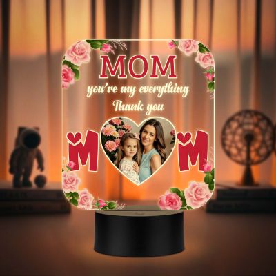 Mom “You Are My Everything” Personalized LED Lamp with Warm White Light & USB Powered